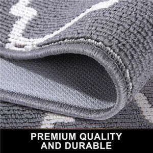 20x32, Non-Slip Absorbent Entrance Rug, Machine Washable  Floor Mat, Grey